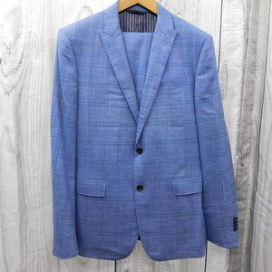 Banana Republic Men's Suit Blue Summer Tall